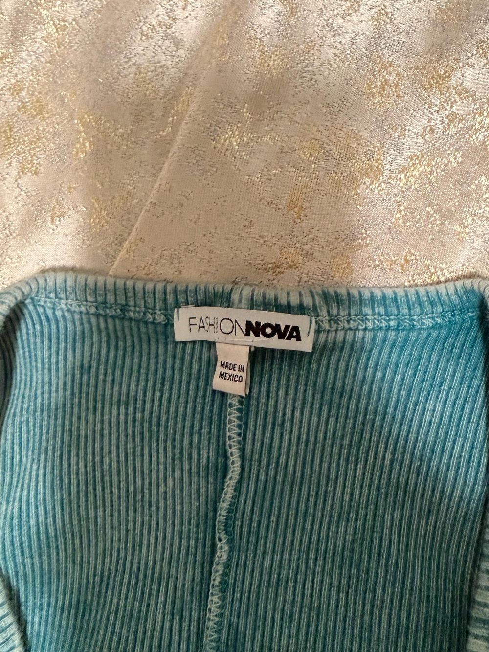 Fashion Nova Teal Ribbed Halter Jumpsuit - Picture 7 of 9